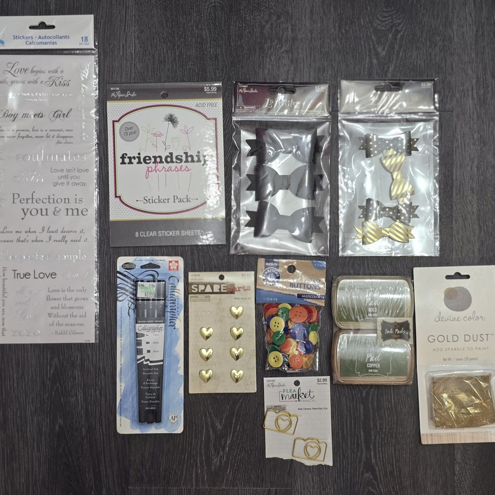 Bundle. Assorted Craft Supplies Set. Scrap Booking Supplues. NWT